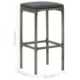 Hohe Hocker mit Kissen 4 Stück synthetisches Rattangrau von vidaXL, Küchenhocker - Ref: Foro24-313447, Preis: 94,90 €, Rabatt: %