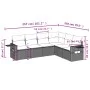 Garden sofa set 6 pieces and gray synthetic rattan cushions by , Garden sets - Ref: Foro24-3252549, Price: 421,13 €, Discount: %