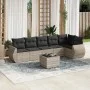 Gartensofagarnitur 7-teilig mit Polstern, helles graues PE-Rattan von , Gartensets - Ref: Foro24-3253739, Preis: 495,85 €, Ra...