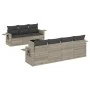 Garden sofa set 8 pieces and gray synthetic rattan cushions by , Garden sets - Ref: Foro24-3219931, Price: 541,15 €, Discount: %