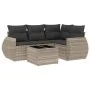 Garden sofa set and cushions 5 pieces light gray synthetic rattan by , Garden sets - Ref: Foro24-3221321, Price: 377,08 €, Di...