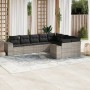 Gartenmöbel-Set 9-teilig mit Kissen aus hellem grauem Kunst-Rattan. von , Gartensets - Ref: Foro24-3223041, Preis: 624,52 €, ...