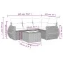 Garden sofa set and cushions 5 pieces light gray synthetic rattan by , Garden sets - Ref: Foro24-3221321, Price: 377,08 €, Di...