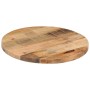 Solid mango wood round table top, rough texture Ø 60x2.5 cm by , Table tops - Ref: Foro24-370007, Price: 52,25 €, Discount: %