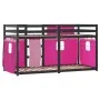 Bunk bed with solid pine wood curtains 90x190 cm by , Beds and slatted bases - Ref: Foro24-3283885, Price: 209,97 €, Discount: %