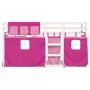 Bunk bed with solid pine wood curtains 90x190 cm by , Beds and slatted bases - Ref: Foro24-3283942, Price: 167,51 €, Discount: %