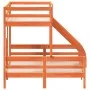 Massives Kiefernholzbett mit brauner Wachsschicht 90x200/140x200 cm. von , Betten und Lattenroste - Ref: Foro24-3207176, Prei...