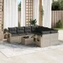Set muebles jardín 9 pzas y cojines ratán sintético gris claro de , Conjuntos de jardín - Ref: Foro24-3252299, Precio: 626,53...