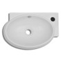 Washbasin with faucet hole and white ceramic overflow by vidaXL, Sinks - Ref: Foro24-140698, Price: 61,50 €, Discount: %