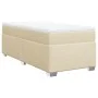 Box spring bed with cream-colored fabric mattress 90x190 cm by , Beds and slatted bases - Ref: Foro24-3285100, Price: 325,10 ...