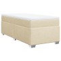 Boxspring-Bett mit cremefarbenem Stoffmatratze 90x190 cm. von , Betten und Lattenroste - Ref: Foro24-3285100, Preis: 331,82 €...