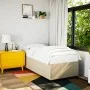 Box spring bed with cream-colored fabric mattress 90x190 cm by , Beds and slatted bases - Ref: Foro24-3285100, Price: 325,10 ...