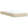 Box spring bed with cream-colored fabric mattress 90x190 cm by , Beds and slatted bases - Ref: Foro24-3285100, Price: 325,10 ...