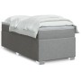 Box spring bed with light gray fabric mattress 90x200 cm by , Beds and slatted bases - Ref: Foro24-3285102, Price: 316,04 €, ...