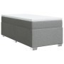 Box spring bed with light gray fabric mattress 90x200 cm by , Beds and slatted bases - Ref: Foro24-3285102, Price: 316,04 €, ...