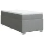 Box spring bed with light gray fabric mattress 90x200 cm by , Beds and slatted bases - Ref: Foro24-3285102, Price: 310,07 €, ...