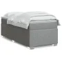 Box spring bed with light gray fabric mattress 100x200 cm by , Beds and slatted bases - Ref: Foro24-3285109, Price: 358,10 €,...