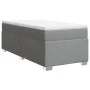 Box spring bed with light gray fabric mattress 100x200 cm by , Beds and slatted bases - Ref: Foro24-3285109, Price: 358,10 €,...