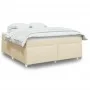 Box spring bed with cream-colored fabric mattress 180x200 cm by , Beds and slatted bases - Ref: Foro24-3285156, Price: 571,00...