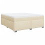 Box spring bed with cream-colored fabric mattress 180x200 cm by , Beds and slatted bases - Ref: Foro24-3285156, Price: 607,53...