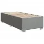 Box spring bed with light gray fabric mattress 100x200 cm by , Beds and slatted bases - Ref: Foro24-3285109, Price: 358,10 €,...