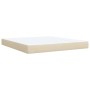 Box spring bed with cream-colored fabric mattress 180x200 cm by , Beds and slatted bases - Ref: Foro24-3285156, Price: 607,53...