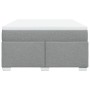 Box spring bed with light gray fabric mattress 140x200 cm by , Beds and slatted bases - Ref: Foro24-3285137, Price: 440,48 €,...