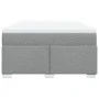 Box spring bed with light gray fabric mattress 140x200 cm by , Beds and slatted bases - Ref: Foro24-3285137, Price: 436,19 €,...