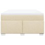 Box spring bed with cream-colored fabric mattress 140x200 cm by , Beds and slatted bases - Ref: Foro24-3285142, Price: 455,31...