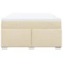 Box spring bed with cream-colored fabric mattress 140x200 cm by , Beds and slatted bases - Ref: Foro24-3285142, Price: 448,58...