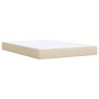 Box spring bed with cream-colored fabric mattress 140x200 cm by , Beds and slatted bases - Ref: Foro24-3285142, Price: 455,31...