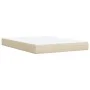 Box spring bed with cream-colored fabric mattress 140x200 cm by , Beds and slatted bases - Ref: Foro24-3285142, Price: 448,58...
