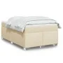 Boxspringbett mit cremefarbenem Stoffbezug, Matratze 120x200 cm. von , Betten und Lattenroste - Ref: Foro24-3285128, Preis: 4...