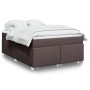 Box spring bed with dark brown fabric mattress 140x200 cm by , Beds and slatted bases - Ref: Foro24-3285140, Price: 449,27 €,...