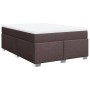Box spring bed with dark brown fabric mattress 140x200 cm by , Beds and slatted bases - Ref: Foro24-3285140, Price: 449,27 €,...