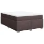Box spring bed with dark brown fabric mattress 140x200 cm by , Beds and slatted bases - Ref: Foro24-3285140, Price: 429,59 €,...