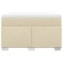 Box spring bed with cream-colored fabric mattress 120x200 cm by , Beds and slatted bases - Ref: Foro24-3285128, Price: 405,00...
