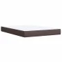 Box spring bed with dark brown fabric mattress 140x200 cm by , Beds and slatted bases - Ref: Foro24-3285140, Price: 429,59 €,...