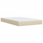 Box spring bed with cream-colored fabric mattress 120x200 cm by , Beds and slatted bases - Ref: Foro24-3285128, Price: 412,59...
