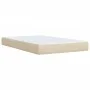 Box spring bed with cream-colored fabric mattress 120x200 cm by , Beds and slatted bases - Ref: Foro24-3285128, Price: 405,00...