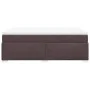 Box spring bed with dark brown fabric mattress 140x200 cm by , Beds and slatted bases - Ref: Foro24-3285140, Price: 429,59 €,...