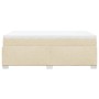Cama box spring con colchón tela color crema 120x200 cm