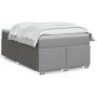 Box spring bed with light gray fabric mattress 120x200 cm by , Beds and slatted bases - Ref: Foro24-3285123, Price: 414,79 €,...