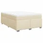 Box spring bed with cream-colored fabric mattress 160x200 cm by , Beds and slatted bases - Ref: Foro24-3285149, Price: 496,56...