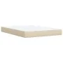 Box spring bed with cream-colored fabric mattress 160x200 cm by , Beds and slatted bases - Ref: Foro24-3285149, Price: 496,56...