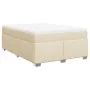 Box spring bed with cream-colored fabric mattress 140x190 cm by , Beds and slatted bases - Ref: Foro24-3285135, Price: 425,06...