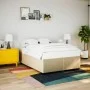 Box spring bed with cream-colored fabric mattress 140x190 cm by , Beds and slatted bases - Ref: Foro24-3285135, Price: 425,06...