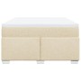 Box spring bed with cream-colored fabric mattress 140x190 cm by , Beds and slatted bases - Ref: Foro24-3285135, Price: 428,72...