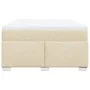 Box spring bed with cream-colored fabric mattress 140x190 cm by , Beds and slatted bases - Ref: Foro24-3285135, Price: 425,06...