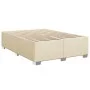 Box spring bed with cream-colored fabric mattress 140x190 cm by , Beds and slatted bases - Ref: Foro24-3285135, Price: 425,06...